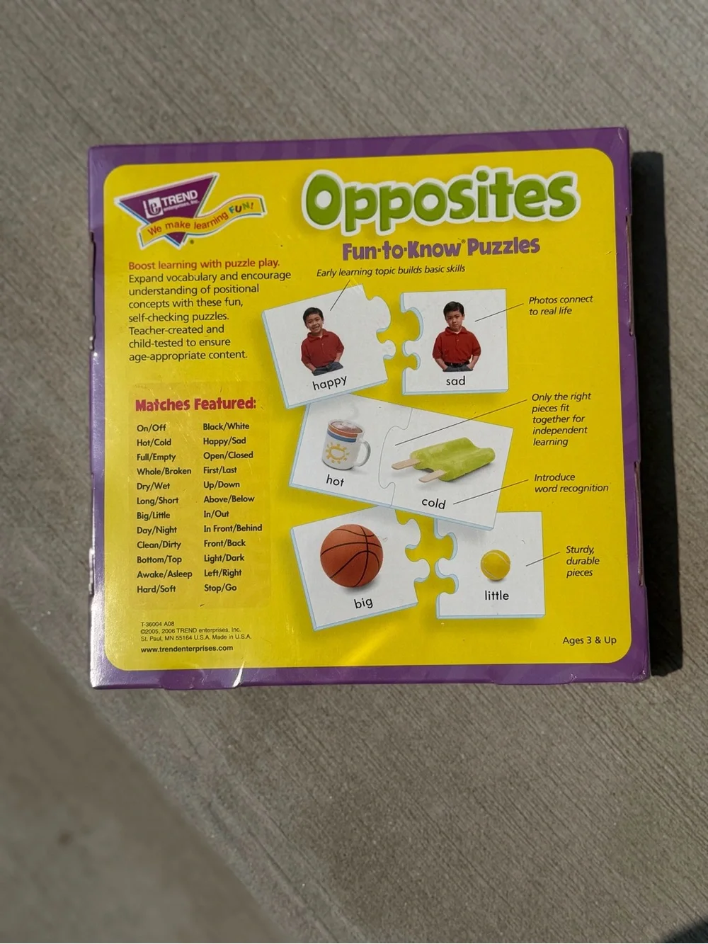 Trend Opposites Fun-to-Know Puzzles